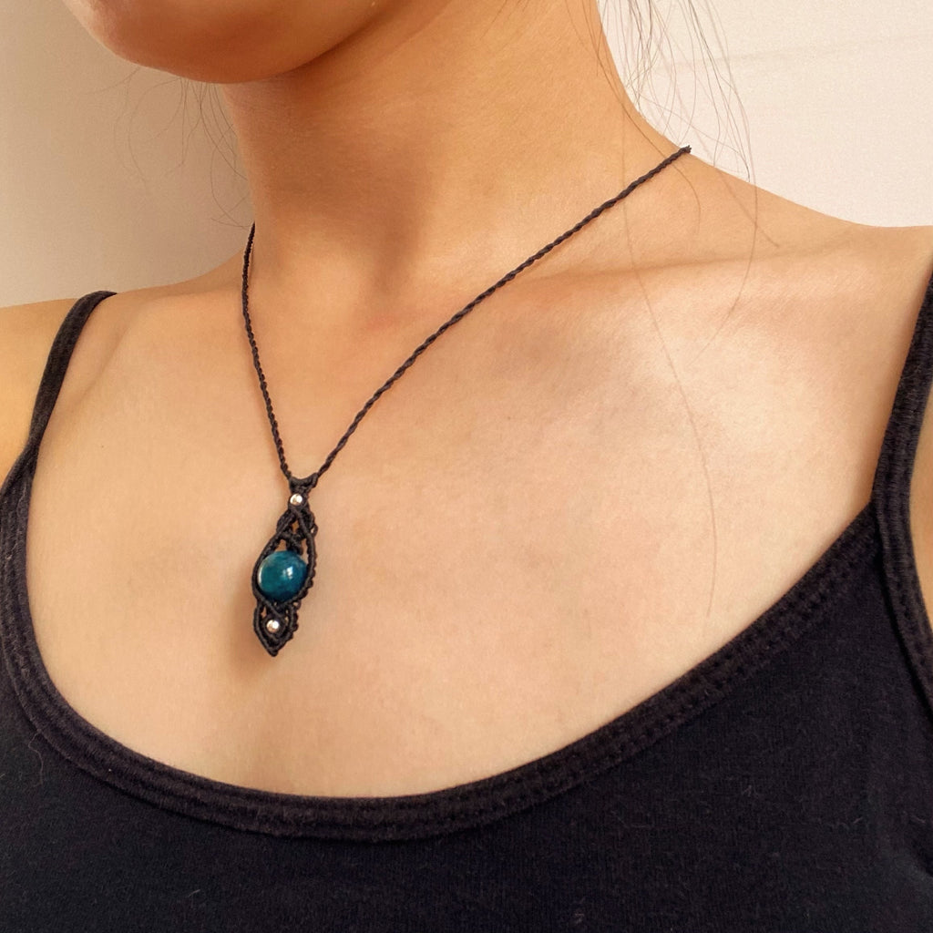 Apatite Macrame Necklace