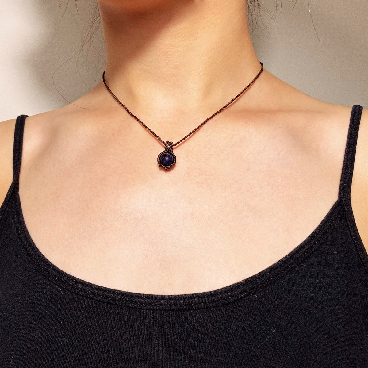 Charoite  Macrame Necklace