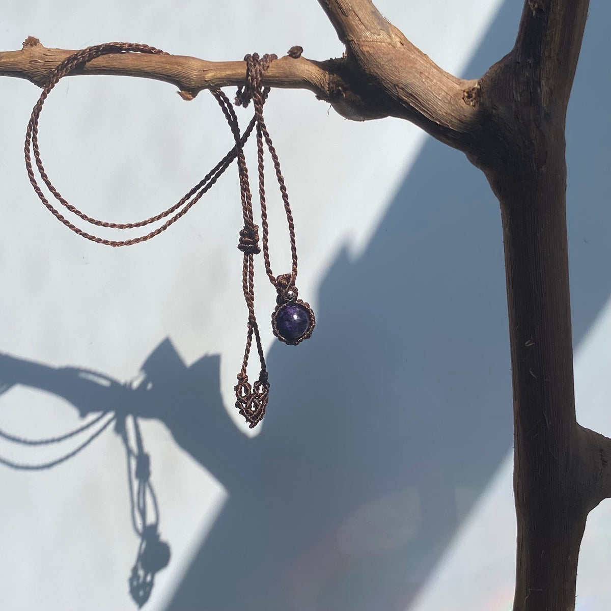 Charoite  Macrame Necklace