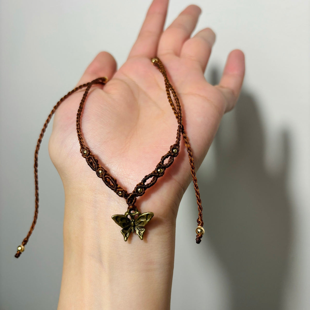 Butterfly Macrame Necklace