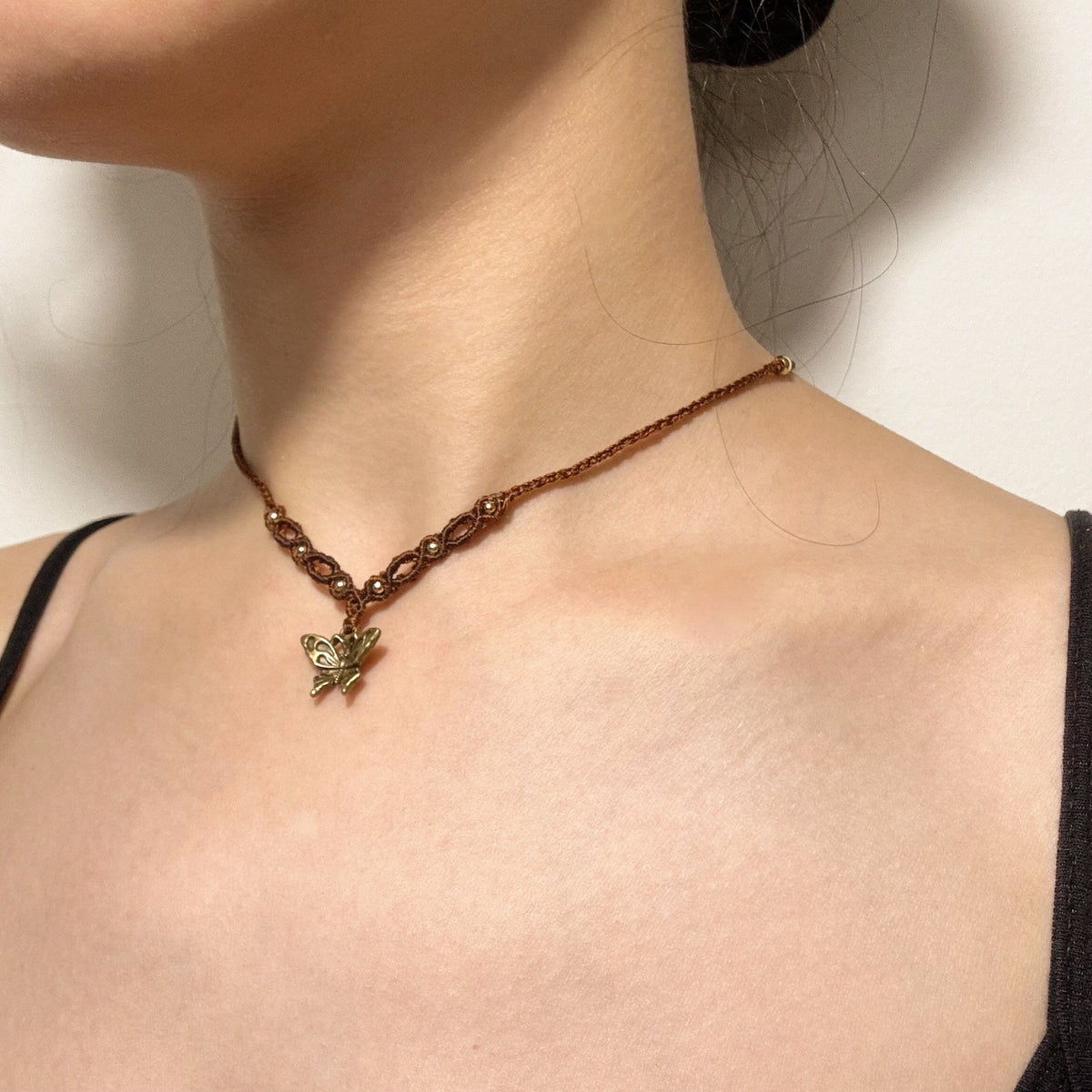 Butterfly Macrame Necklace
