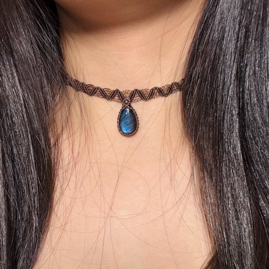 Labradorite Macrame Choker